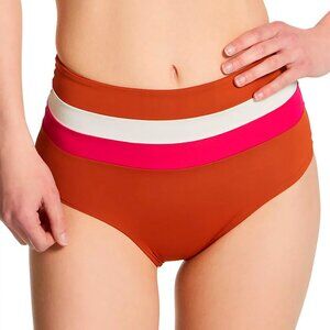 L*Space Portia Bikini Bottom Brown Pink White – Women’s S NWOT w/hygiene sticker